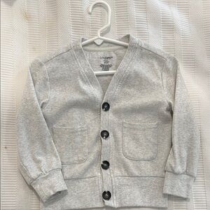 LIKE NEW Little bipsy Light Gray Kids cardigan